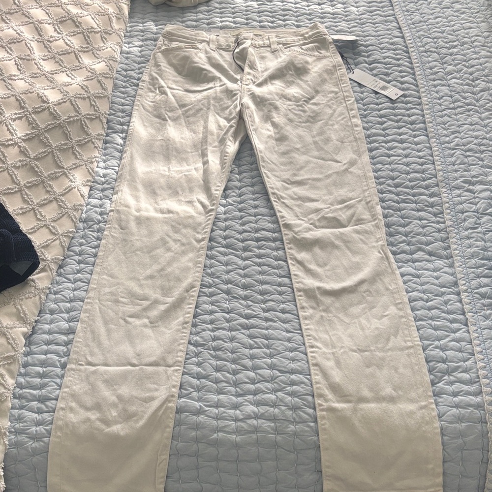 Joe's Jeans Cream High-Rise Cigarette Pants